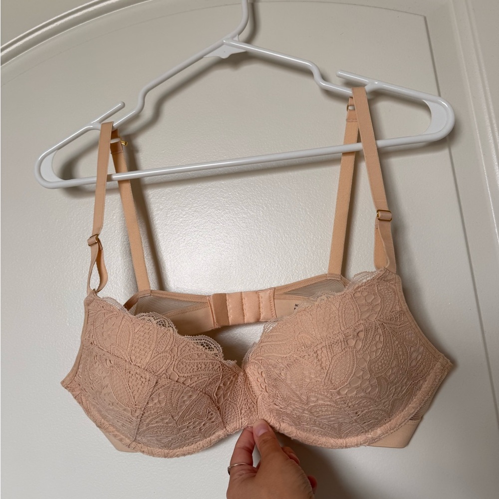 Lively no-wire Lace Bra in Soft Nude, essentials, intimates, comfort, basic 36B